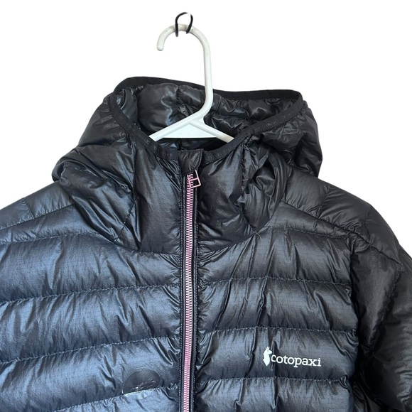 Cotopaxi Fuego Hooded 800 Fill Down Jacket WS Women's Small Black Rose Gold Zip - Picture 3 of 11